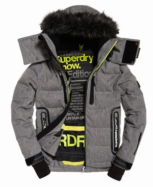 Superdry Deluxe Nordic Snow Puffer Férfi Kabát Sötét Szürke | TYIUB2137